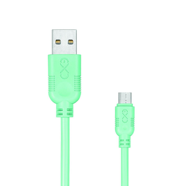 Kabel Micro USB uniwersalny Exc Whippy 2m turkusowy