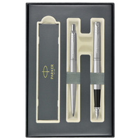 Zestaw pióro wieczne Parker Duo BP + długopis Jotter Steel CT