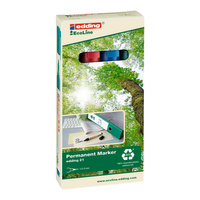 Marker permanentny Edding 21 ekologiczny końcówka okrągła zestaw 4 sztuki