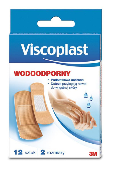 Zestaw plastrów Viscoplast wodoodpornych 12 sztuk