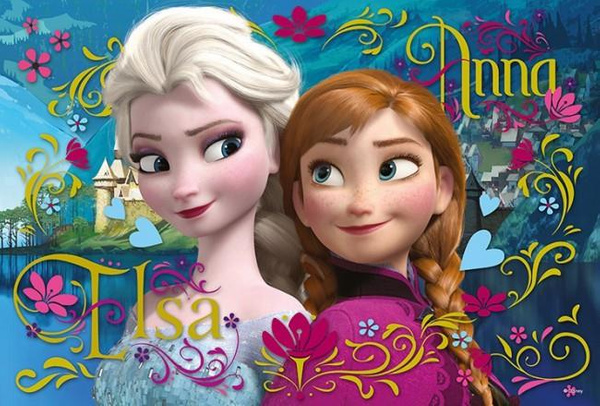 Puzzle 100 Anna i Elsa Kraina Lodu Trefl