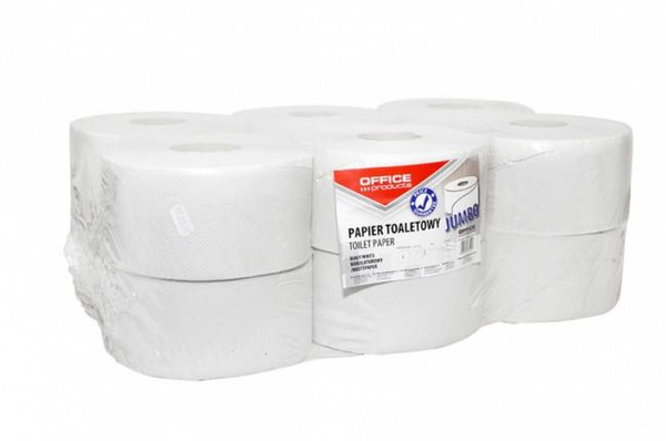 Papier toaletowy do pojemników biały Jumbo 1 warstwowy