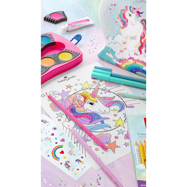 Kredki Faber Castell Grip 2001 Unicorn z naklejkami 13 kolorów