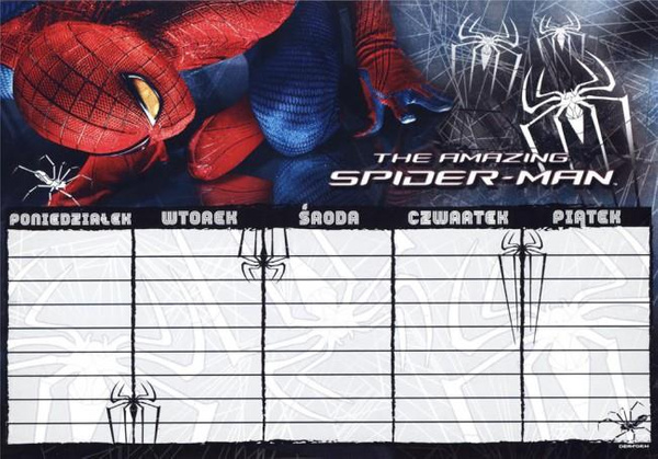 Plan lekcji SpiderMan Amazing