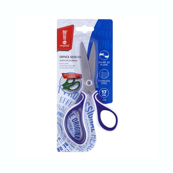 Nożyczki szkolne z miękkim uchwytem 17cm Memobe