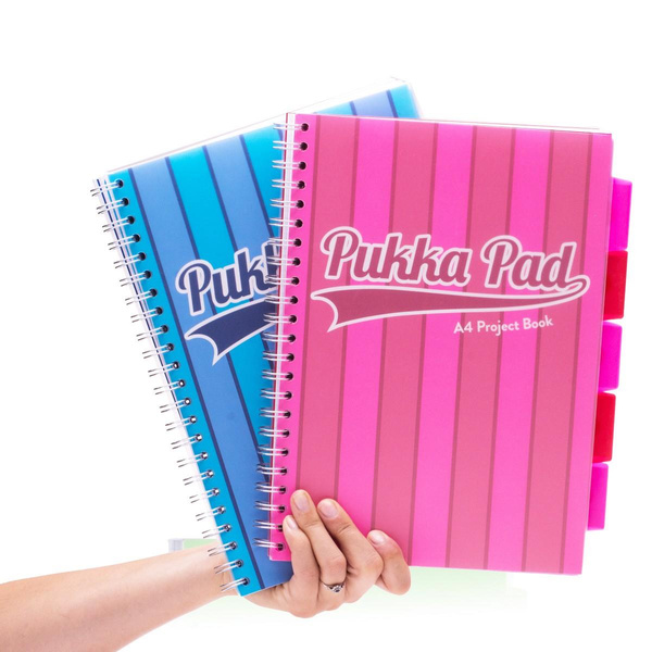Kołozeszyt A4 w kratkę Pukka Pad Project Book Vogue niebieski