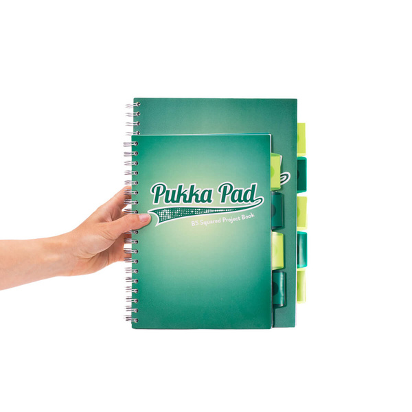 Kołozeszyt B5 w kratkę 200 stron Pukka Pad Project Book Dark Teal turkusowy