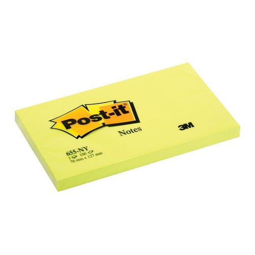 Karteczki samoprzylepne 127x76mm Post-it jaskrawy żółty