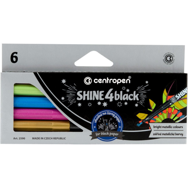 Markery metaliczne Centropen Shine 6 kolorów