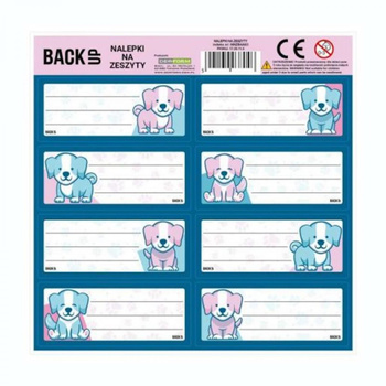 Nalepki na zeszyty BackUp 4 A63