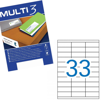 Etykiety samoprzylepne Multi 3 uniwersalne białe 70x25,4mm