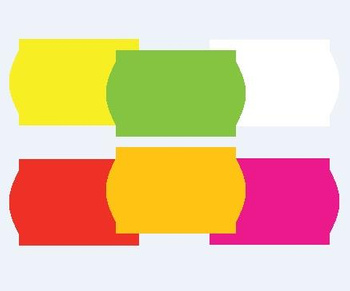 Etykiety do metkownicy 26x16mm dwurzędowe zaokrąglone biały