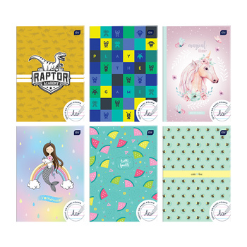 Zeszyt A4 kolorowa linia 32 kartki Interdruk