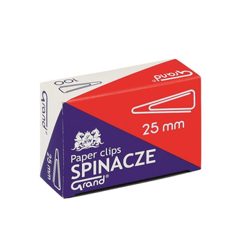 Spinacz biurowy 25mm trójkątny Grand