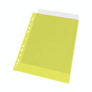 Koszulki na dokumenty Esselte A4 krystaliczne kolorowe żółty