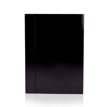 Teczka z gumką KBK A4 lakierowana czarny