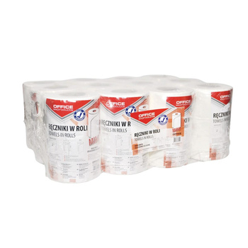 Ręczniki papierowe w roli celulozowe Office Products Mini 2 warstwowe