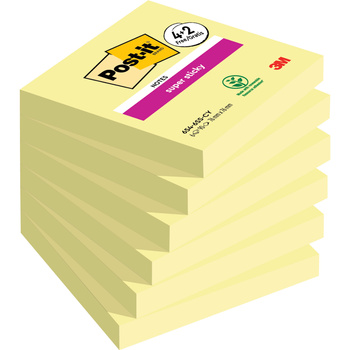 Karteczki samoprzylepne 76x76mm Post-it Super Sticky 4+2x90 kartek