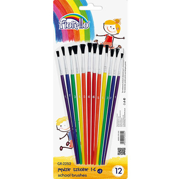 Pędzelki do farb 12 sztuk Grand Fiorello