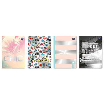 Zeszyt w kratkę Interdruk A5 60 kartek metaliczny