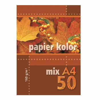 Papier ksero Kreska A4 160g mix kolorów 50 arkuszy