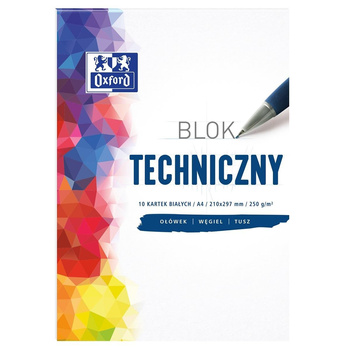Blok techniczny A4 10 kartek Oxford