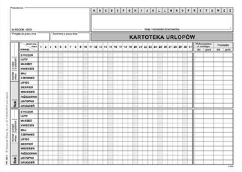Kartoteka urlopów A5