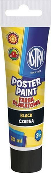 Farba plakatowa w tubce czarna 30ml Astra
