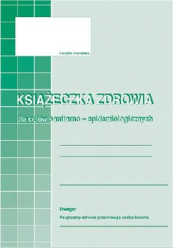 Książeczka zdrowia dla celów epidemiologicznych A6