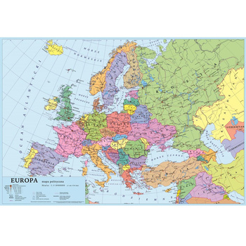 Podkładka na biurko Mapa Europy dwustronna