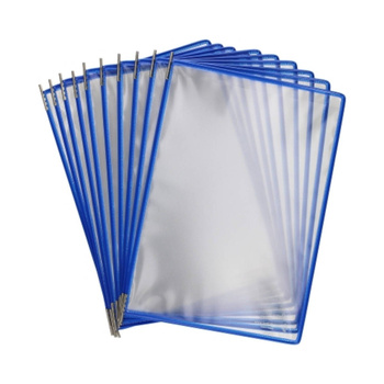 Panele prezentacyjne Djois x Tarifold otwierane od góry - 10 sztuk niebieski