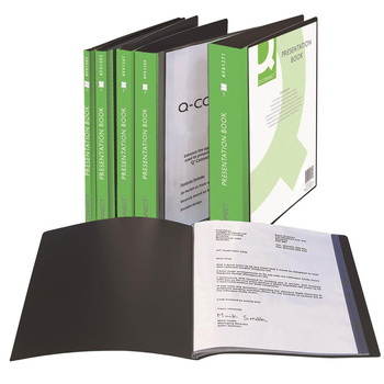 Teczka ofertowa Q-Connect A4 60 koszulek z kieszenią opisową