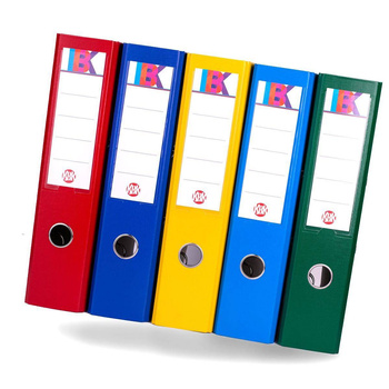 Segregator A4 szeroki 75mm z szyną KBK żółty