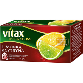 Herbata Vitax cytryna i limonka 20 torebek owocowa