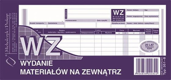 WZ Wydania materiałów na zewnątrz 1/3 A4 wielokopia
