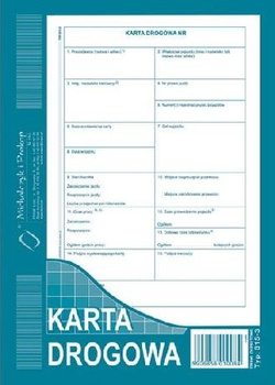 Karta drogowa - numerowana A5