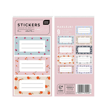 Naklejki na zeszyty Cute Girl 9 sztuk