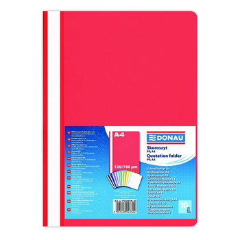 Skoroszyt plastikowy Donau A4  czerwony
