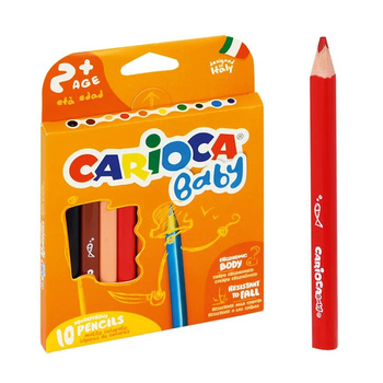 Kredki ołówkowe trójkątne Baby 10 kolorów Carioca