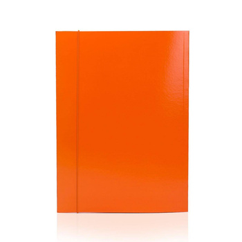Teczka z gumką KBK A4 lakierowana pomarańczowy