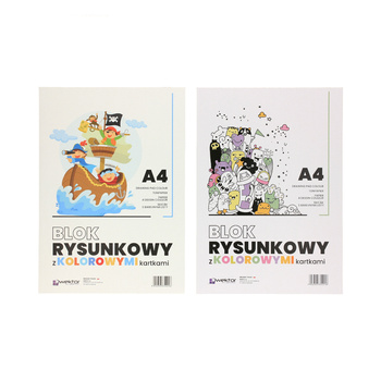 Blok rysunkowy A4 kolorowy Wektor