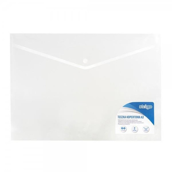 Teczka kopertowa A3 Strigo PP pozioma transparentna