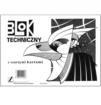 Blok techniczny czarny A4 10 kartek Kreska