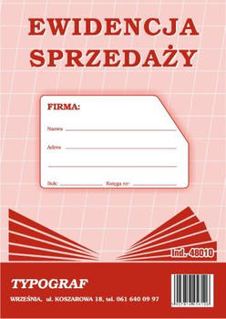 Ewidencja sprzedaży pionowa A5