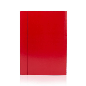 Teczka z gumką KBK A4 lakierowana czerwony