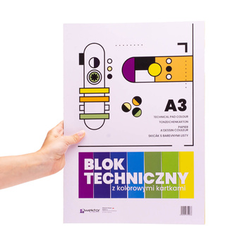 Blok techniczny A3 kolorowy Wektor
