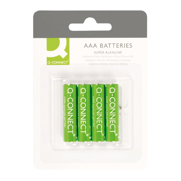Baterie AAA LR03 1.5V alkaliczne Q-Connect 4 sztuki